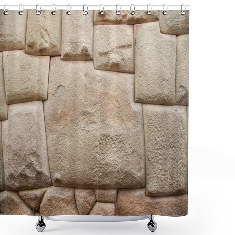 Personality  Inca Stone Of 12 Angles In Cuzco Peru Shower Curtains