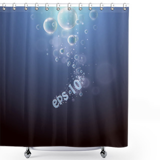 Personality  Drops On A Blue Background Shower Curtains