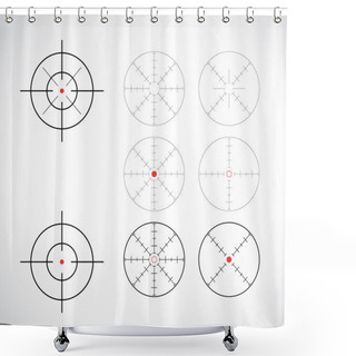 Personality  Crosshairs Shower Curtains