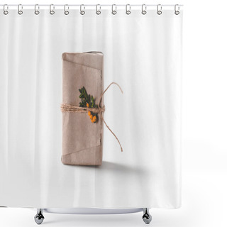Personality  Christmas Gift Box In Craft Paper Shower Curtains