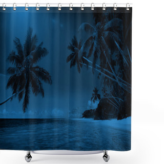 Personality  Tropical Paradise Beach Concept Shower Curtains