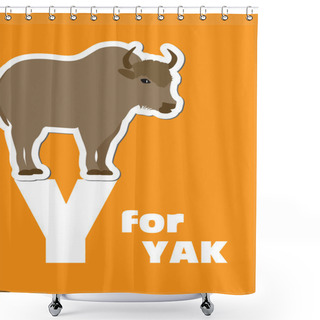 Personality  Y For The Yak, An Animal Alphabet For The Kids Shower Curtains