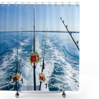 Personality  Big Game Fishing Shower Curtains
