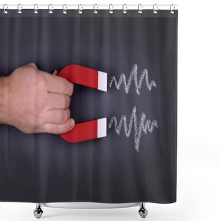 Personality  Magnet Attraction Shower Curtains