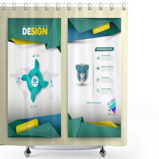 Personality  Brochure Template Design Shower Curtains