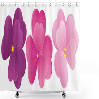 Personality  Violet Flower Shower Curtains
