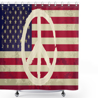 Personality  Peace Shower Curtains