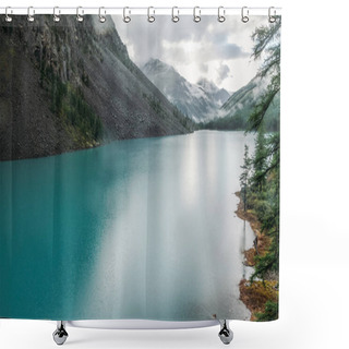 Personality  Beautiful Landscape View Of Mountains And Lake, Altai, Russia Shower Curtains