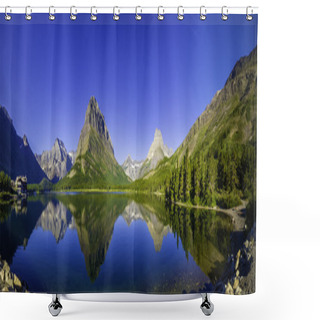 Personality  Swiftcurrent Lake Shower Curtains