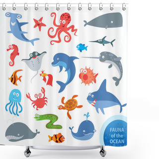 Personality  Underwater. Funny Cartoon Character Shower Curtains