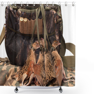 Personality  Fowling Bag And Bird. Shower Curtains