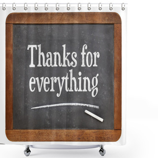 Personality  Thanks For Everything On Blackboard Shower Curtains