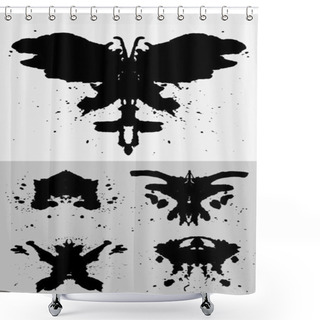 Personality  Rorschach Set Shower Curtains