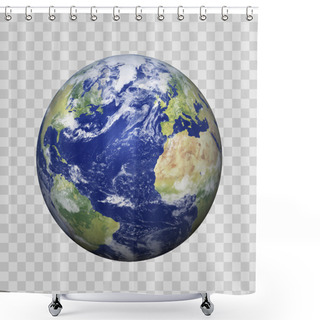 Personality  Realistic Earth With Shadow On Isolated Background Vector Eps10. Elements Of This Vector Furnished By NASA Shower Curtains