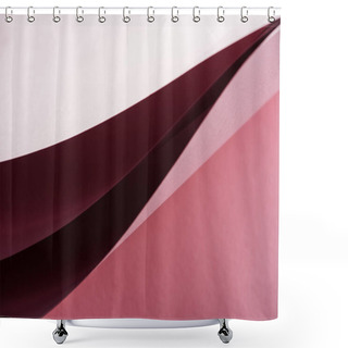 Personality  Blank And Colorful Sheets Of Paper On Pink Background With Copy Space  Shower Curtains