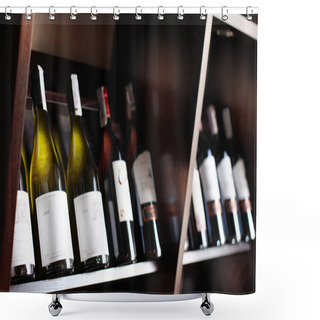 Personality  Wine Bottles. Shower Curtains