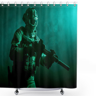 Personality  Soldier In The Smoke Shower Curtains