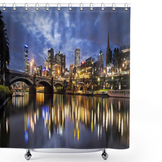 Personality  Melbourne Australia By Night Shower Curtains