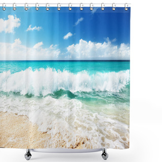 Personality  Sea And Sand Shower Curtains