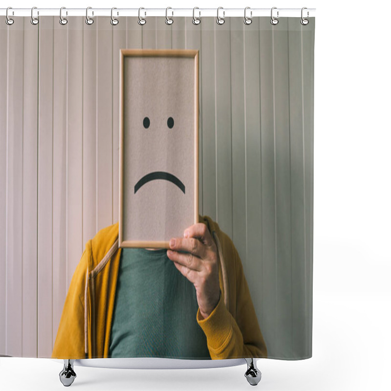 Personality  Put A Sad Pessimisic Face On, Sadness And Depressive Emotions Co Shower Curtains