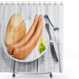 Personality  Fresh Made German Sausages Shower Curtains