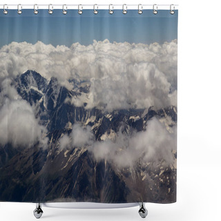 Personality  Panoramic View Of Elbrus Mountain Shower Curtains