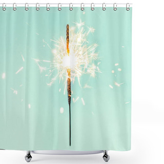 Personality  Festive Merry Christmas Sparklers Shower Curtains