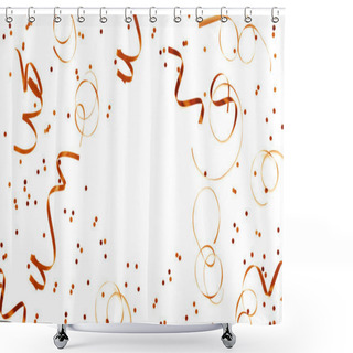 Personality  Golden Streamers Shower Curtains