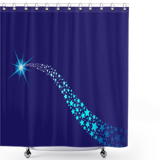 Personality  Blazing Comet,shooting Star Shower Curtains