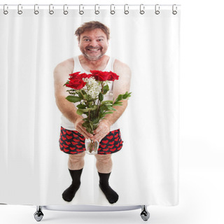 Personality  Funny Romantic Guy - Full Body Isolated Shower Curtains