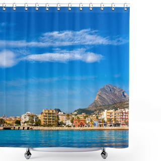 Personality  Javea Xabia Skyline From Mediterranean Sea Spain Shower Curtains