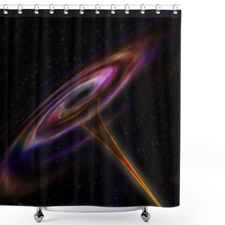 Personality  Wormhole In Outer Space Shower Curtains