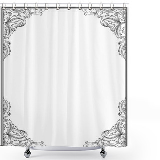 Personality  Vintage Retro Frame Shower Curtains