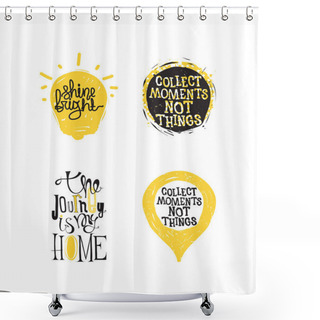 Personality   Posters Quotes Set Shower Curtains