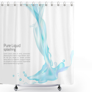 Personality  Vector Of Clear Water And Composition Design Shower Curtains