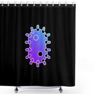 Personality  Bacteria Blue Gradient Vector Icon Shower Curtains