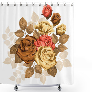 Personality  Vintage Bouquet Shower Curtains