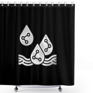 Personality  Acid Rain Silver Plated Metallic Icon Shower Curtains