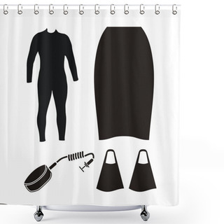 Personality  Bodyboard Equipment - Silhouette Shower Curtains