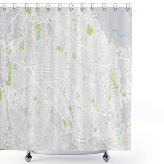Personality  Urban Vector City Map Of Guadalajara, Mexico Shower Curtains