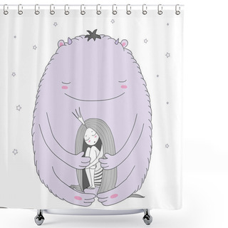 Personality  Cartoon Little Princess Shower Curtains