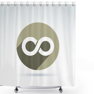 Personality  Vector Infinity Icon Isolated On White Background, Illustration  Shower Curtains