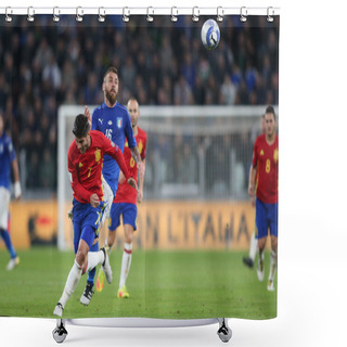 Personality  European Qualifiers World Cup 2018 Italy Vs Spain Shower Curtains