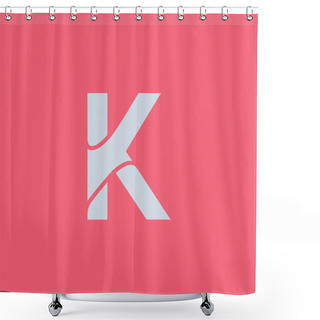 Personality  K Letter Logo Icon Shower Curtains
