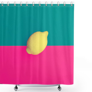Personality  Minimal Design Fruit. Lemon On Bright Background Shower Curtains