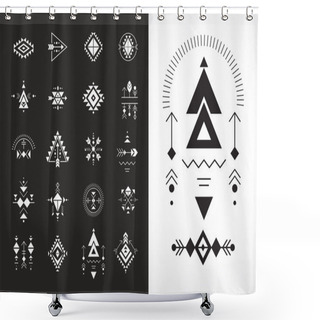 Personality  Esoteric, Alchemy, Sacred Geometry, Tribal And Aztec, Sacred Geometry, Mystic Shapes, Symbols Shower Curtains