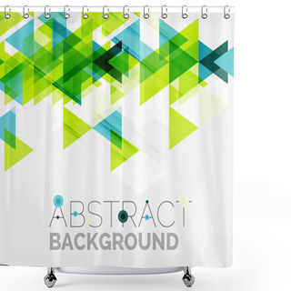 Personality  Abstract Geometric Background. Modern Overlapping Triangles Shower Curtains