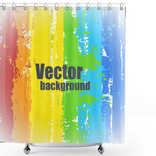 Personality  Abstract Bright Rainbow Splash Texture Shower Curtains