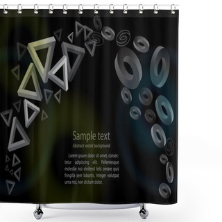 Personality  Abstract Geometric Background. Vector Illustration. Shower Curtains