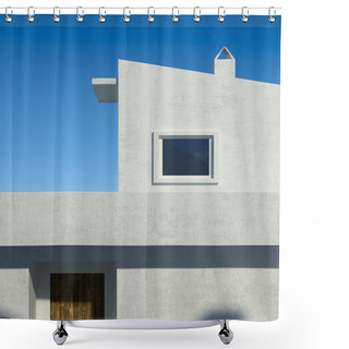 Personality  White House Mediterranean Architecture Shower Curtains